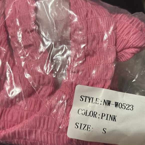 🆕 2/$75 NWT Naked Wardrobe | 2 Piece Smocked Bikini | Pink | Size Large - Picture 11 of 12